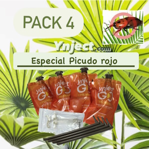 Pack 4 Ynject picudo rojo